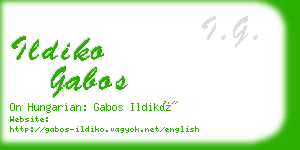 ildiko gabos business card